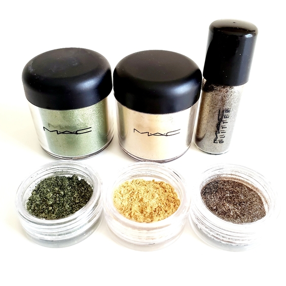 MAC Pigments Samples Set Golden Olive Gold Dusk - Picture 2 of 4